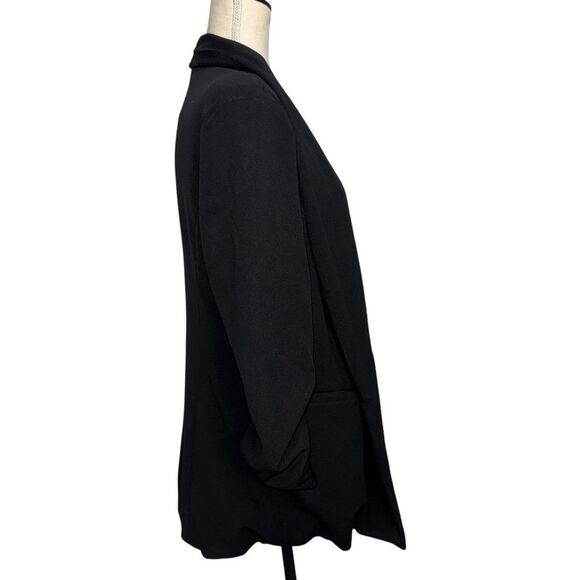 Boom Boom Jeans Black Lightweight Blazer 3/4 Quarter Sleeve Open Cardigan size M - Picture 5 of 10